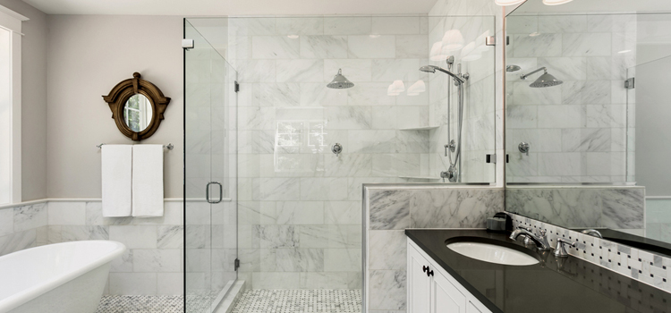 bathroom shower door installation in Sudbury